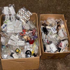 Box of various fashion jewelry.